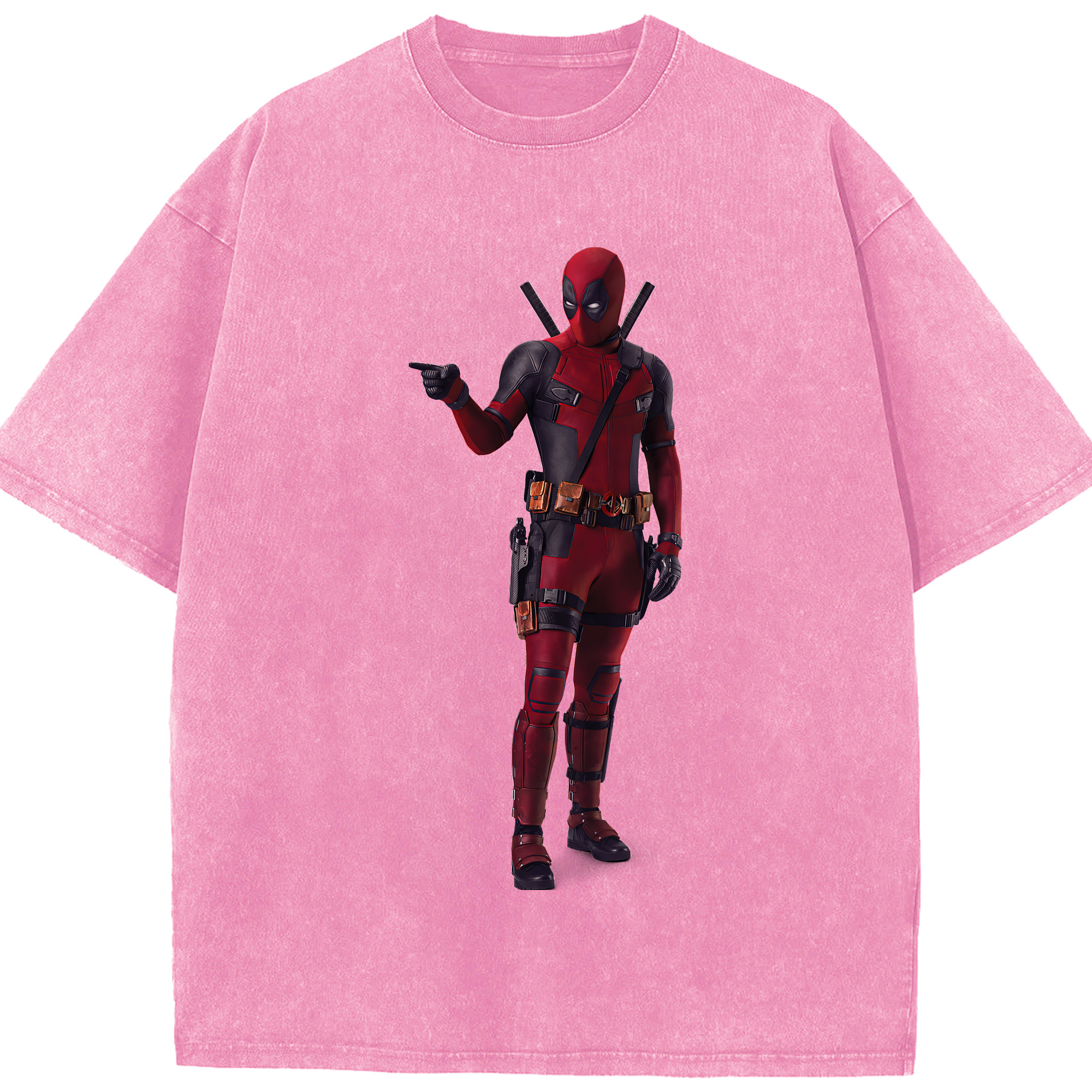 （画像用） Deadpool デッドプール 綿100% ヴィンテージ風 半袖Tシャツ（フロントプリント）
